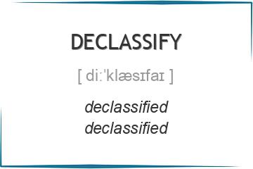 declassify 3 формы глагола