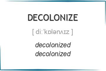 decolonize 3 формы глагола