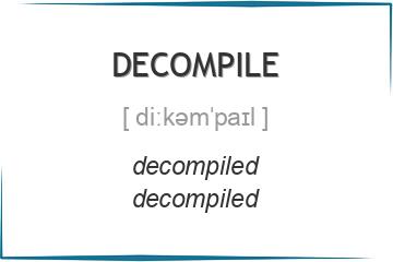 decompile 3 формы глагола