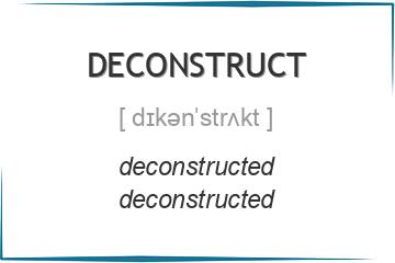deconstruct 3 формы глагола