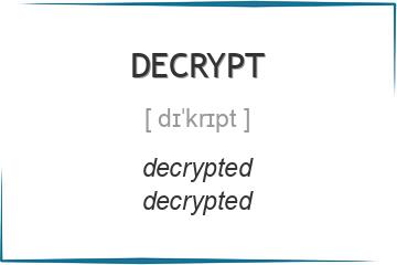 decrypt 3 формы глагола