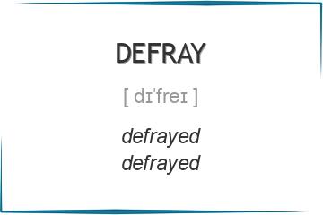 defray 3 формы глагола