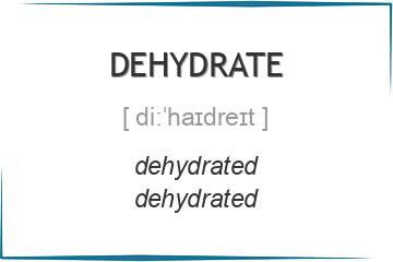 dehydrate 3 формы глагола