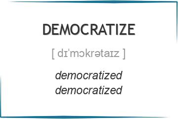 democratize 3 формы глагола