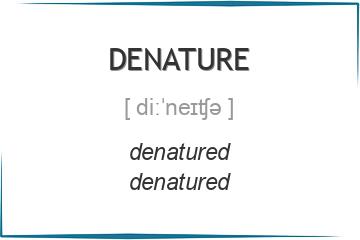 denature 3 формы глагола