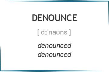 denounce 3 формы глагола