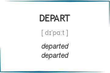 depart 3 формы глагола