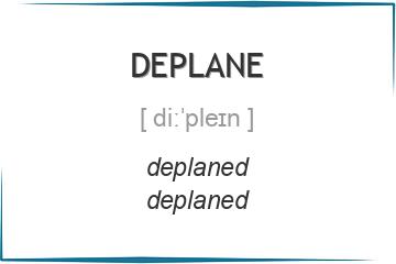 deplane 3 формы глагола