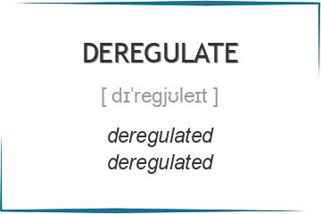 deregulate 3 формы глагола