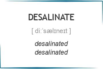 desalinate 3 формы глагола