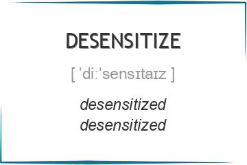 desensitize 3 формы глагола