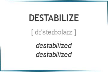 destabilize 3 формы глагола