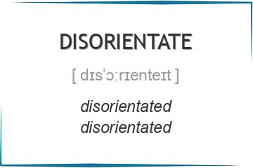 disorientate 3 формы глагола