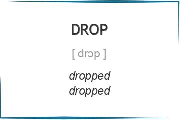 drop 3 формы глагола