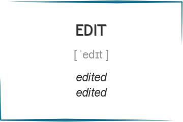 edit 3 формы глагола