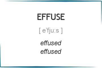 effuse 3 формы глагола