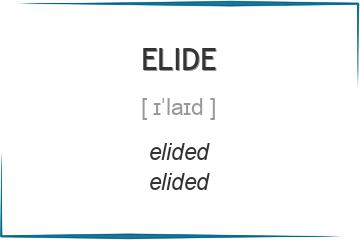 elide 3 формы глагола
