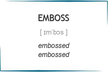 emboss 3 формы глагола
