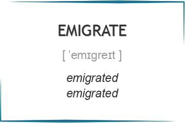emigrate 3 формы глагола