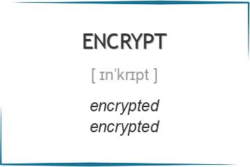 encrypt 3 формы глагола