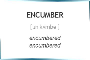 encumber 3 формы глагола