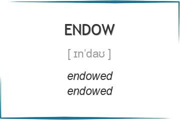 endow 3 формы глагола