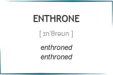 enthrone 3 формы глагола