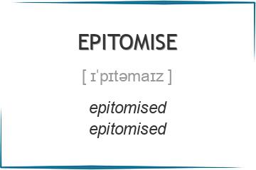 epitomise 3 формы глагола