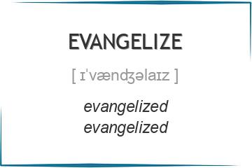 evangelize 3 формы глагола