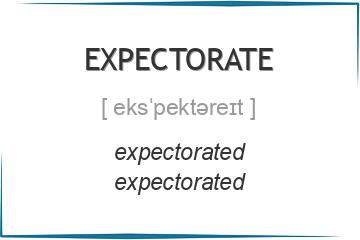 expectorate 3 формы глагола