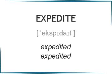 expedite 3 формы глагола