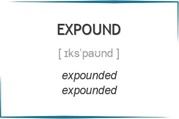 expound 3 формы глагола