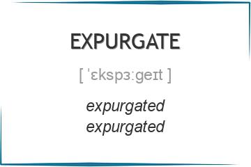 expurgate 3 формы глагола
