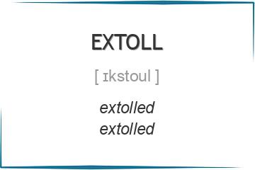 extoll 3 формы глагола