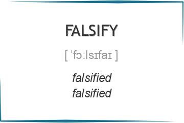 falsify 3 формы глагола