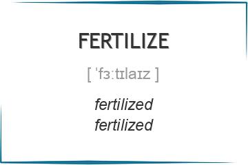 fertilize 3 формы глагола
