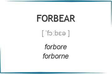 forbear 3 формы глагола