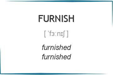 furnish 3 формы глагола