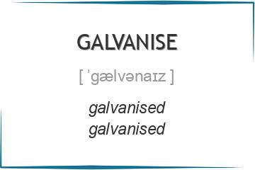 galvanise 3 формы глагола