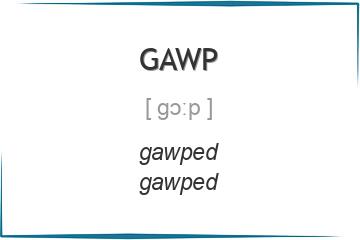 gawp 3 формы глагола