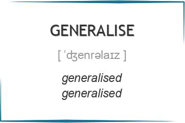 generalise 3 формы глагола