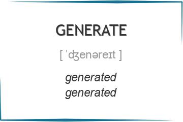 generate 3 формы глагола