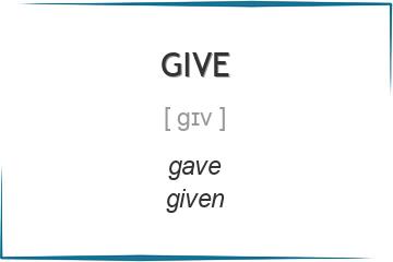 give 3 формы глагола