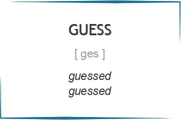 guess 3 формы глагола