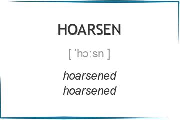 hoarsen 3 формы глагола
