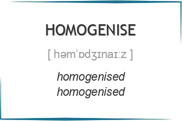 homogenise 3 формы глагола
