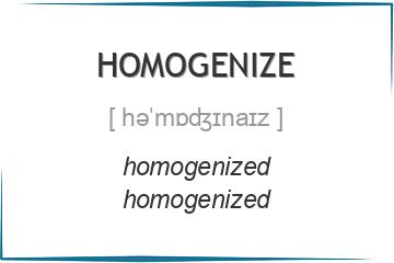 homogenize 3 формы глагола
