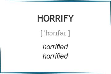 horrify 3 формы глагола