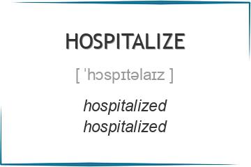 hospitalize 3 формы глагола