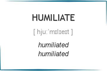 humiliate 3 формы глагола